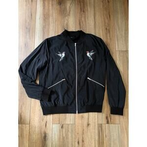 Religion Clothing We Live in Black Sparrow Bomber Jacket Size XL